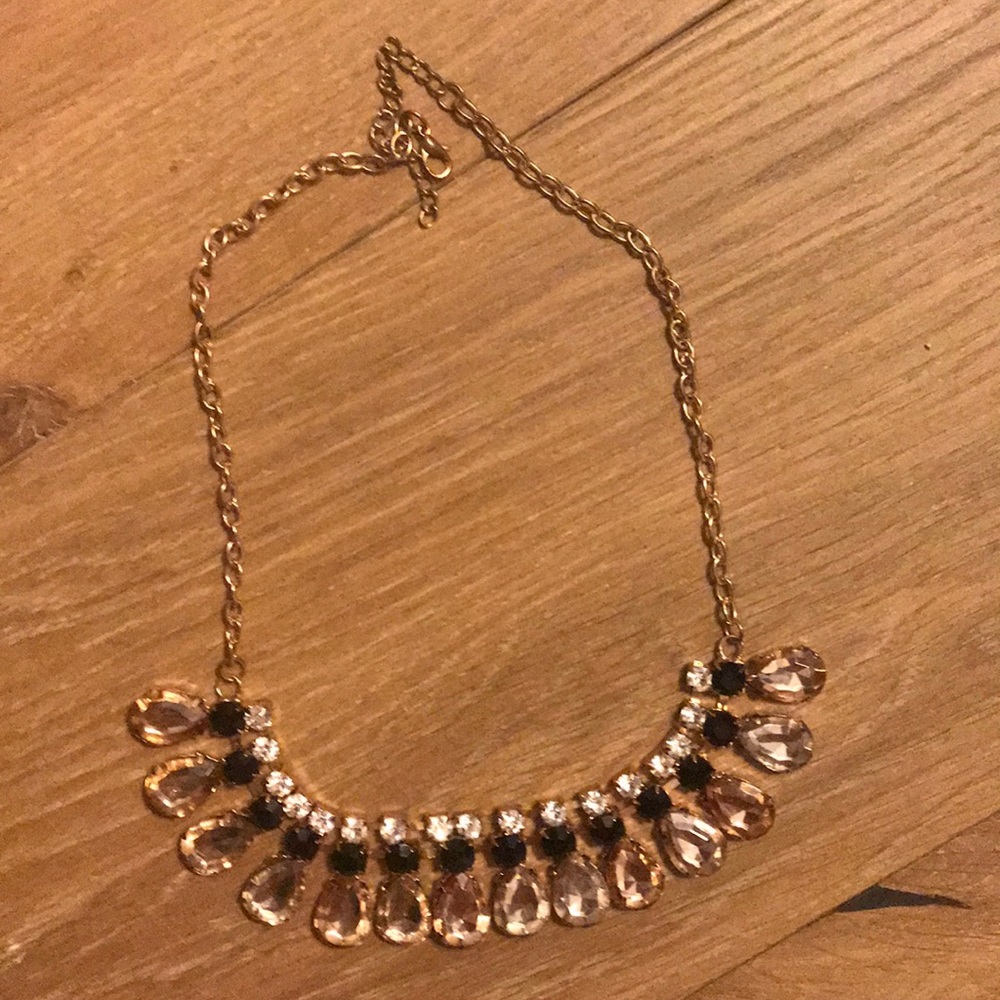 Gold Bejeweled Sparkly Necklace